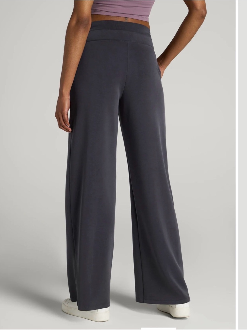 American Tall Soft Motion Wide Leg Ultra High Rise Pant Black Size XL Extra Tall - Picture 2 of 9